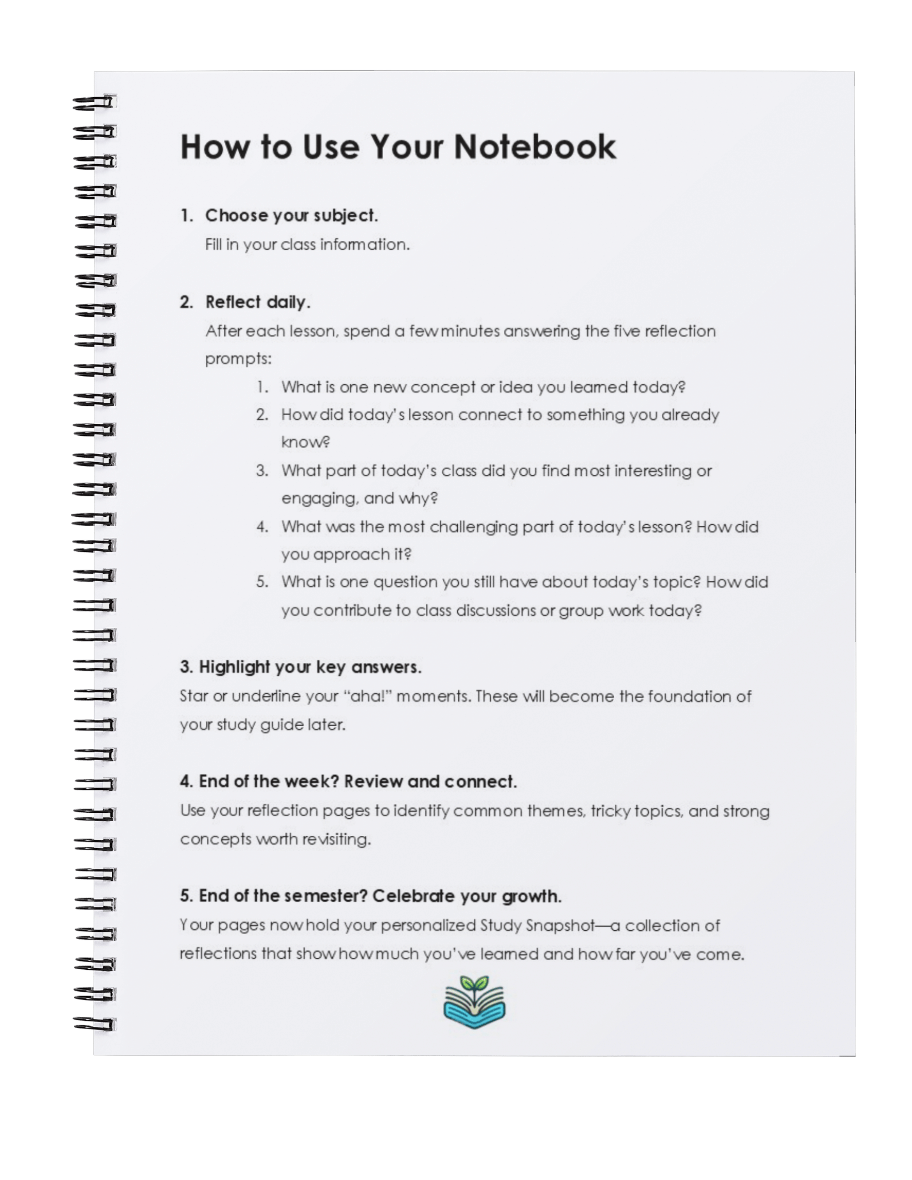 My Prep Notes™️ Digital 1-Subject Notebook