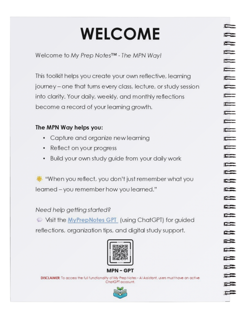 MY PREP NOTES • TOOLKIT